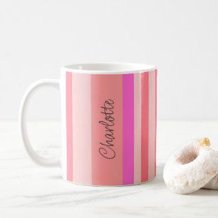 Taza De Café Estampada rosa moderna y de estilo personalizado