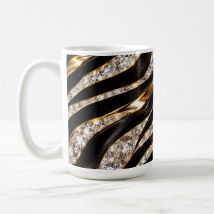 Taza De Café Estampado Animal de Cristal de Cebra de Lujo