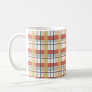Taza De Café Estampado de Cuadros Boho