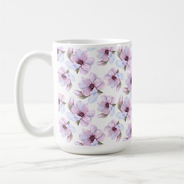Taza De Café Estampado de flores romántico (Izquierda)
