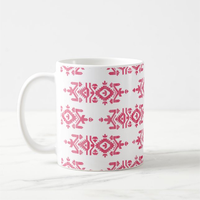 Taza De Café Estampado de Patrón Folclórico Jamdani (Izquierda)
