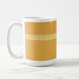 Taza De Café Estampado de piel de cebra amarillo dorado