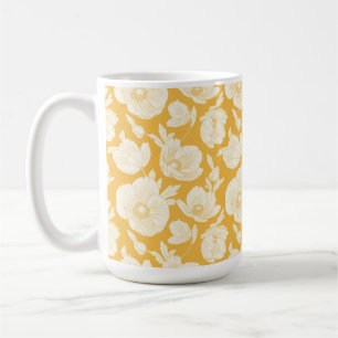 Taza De Café Estampado de plores de oro