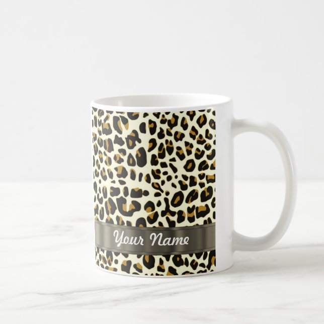 Taza De Café estampado leopardo (Derecha)