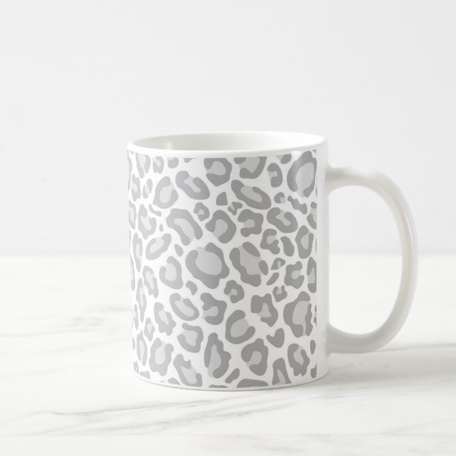 Taza De Café Estampado leopardo gris (Derecha)