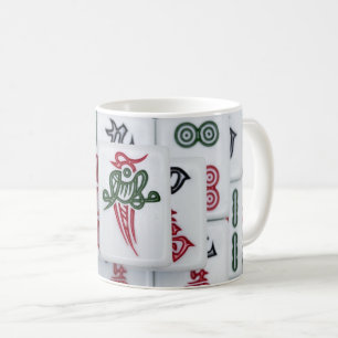 Taza De Café Estampado tradicional de baldosas de Mahjong Clási