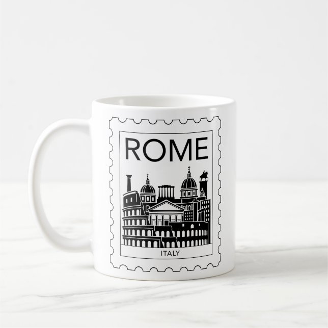 Taza De Café Estampilla de rehenes de Italia de recuerdo de Rom (Izquierda)