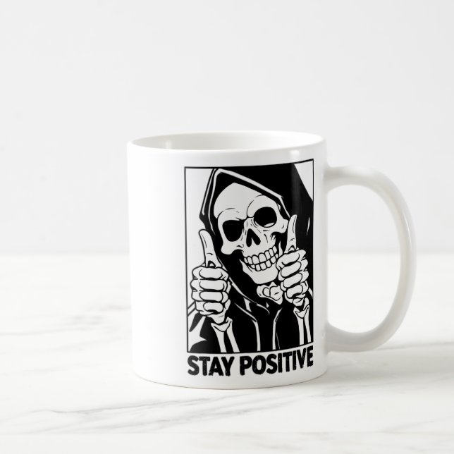 Taza De Café Estancia Motivadora Positiva Skeleton Grim Reaper  (Derecha)