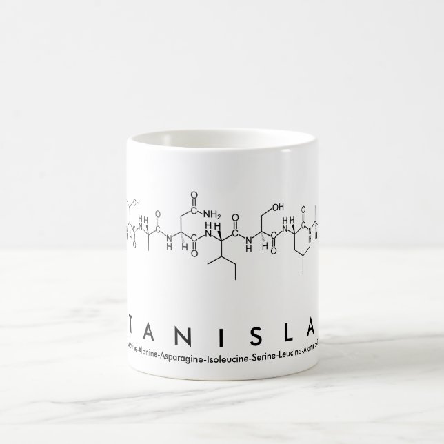 Taza De Café Estanislaw peptide name mug (Centro)