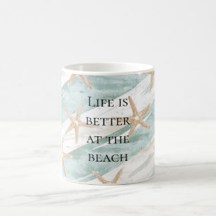 Taza De Café Estanques Starfish de Beach Aqua Mint