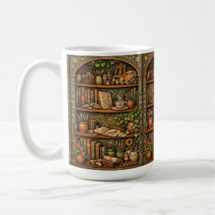 Taza De Café Estante de libros acogedor libros suministros de a