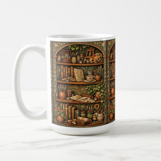 Taza De Café Estante de libros acogedor libros suministros de a (Izquierda)