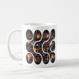 Taza De Café Estantería Mágica de la Academia Oscura Diseño Vin