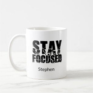 Taza De Café Estar centrado Frase Motivadora De Nombre