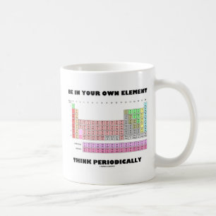 Taza De Café Estar En Su Propio Elemento Pensar Periódicamente