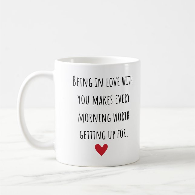 Taza De Café Estar enamorado de ti regalo de aniversario (Izquierda)