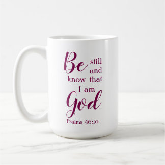 Taza De Café Estar quieto y saber | Regalo cristiano personaliz