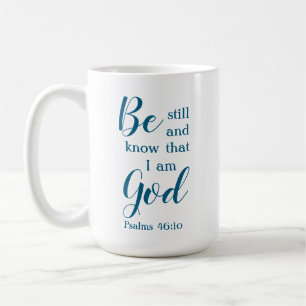 Taza De Café Estar quieto y saber   Regalo cristiano personaliz