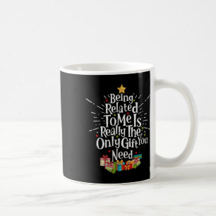 Taza De Café Estar Relacionado A Mí Navidades Graciosos Familia