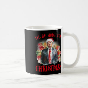 Taza De Café Estaré en casa para los Navidades Divertidos de Na