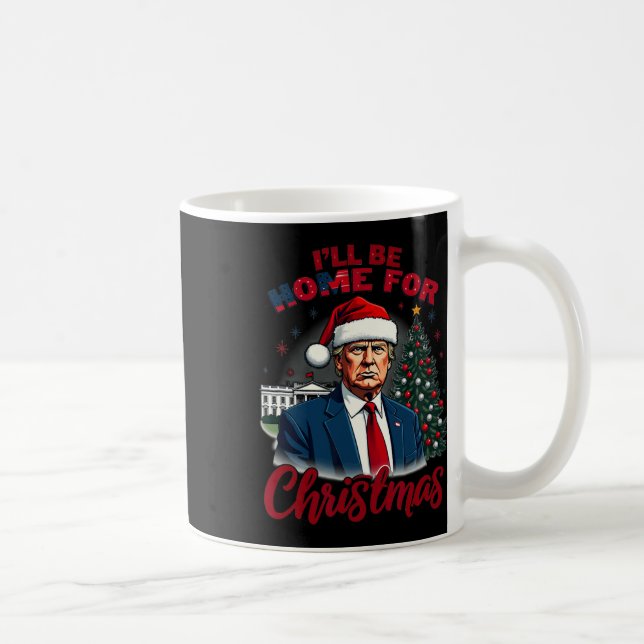 Taza De Café Estaré en casa para Navidades Casa Blanca Trump Pa (Derecha)
