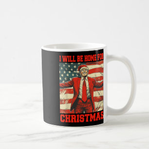 Taza De Café Estaré en casa para Navidades Navidad Santa Pajama