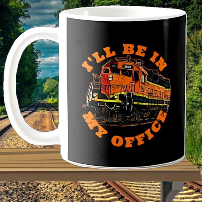 Taza De Café Estaré en mi oficina - Ferrocarril de Locomotoras  (Subido por el creador)