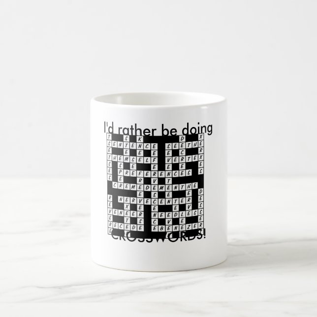 Taza De Café ¡Estaría haciendo bastante crucigramas! (Centro)