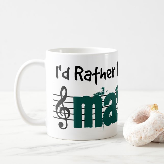 Taza De Café Estaría tocando bastante mi mandolina (Con donut)