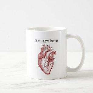 Taza De Café Estás aquí en mi corazón
