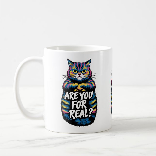 Taza De Café ¿Estás Con Gato Gruñón De Lo Más Gracioso? (Izquierda)