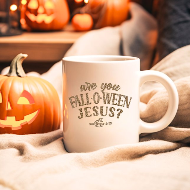 Taza De Café ¿Estás en Jesús? Halloween cristiano (Subido por el creador)