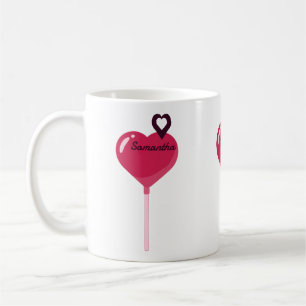 Taza De Café Estás en mi corazón rosado de la pop personalizada