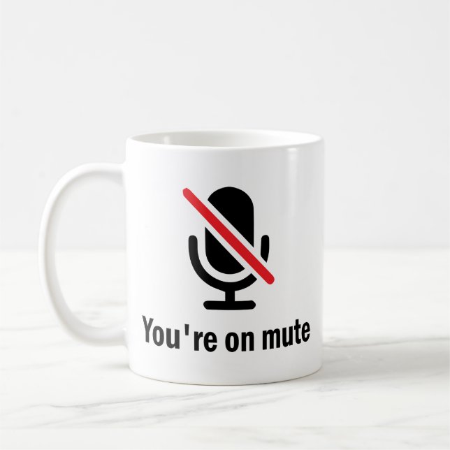 Taza De Café estás mudo, estás mudo, gracioso (Izquierda)