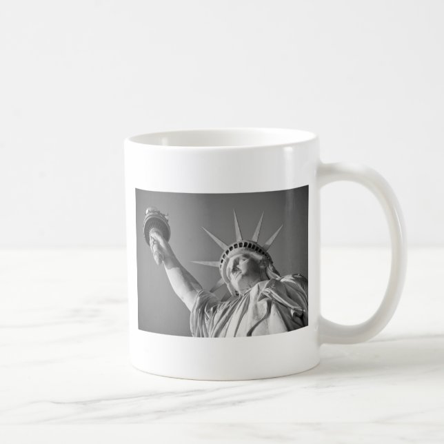 Taza De Café Estatua blanca negra de la libertad (Derecha)