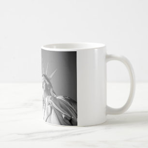 Taza De Café Estatua blanca negra de la libertad