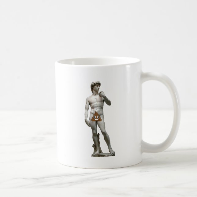 Taza De Café Estatua de David con impulso (Derecha)