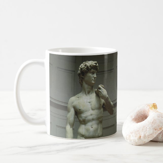 Taza De Café Estatua de David de Miguel Ángel (Con donut)