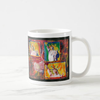 Taza De Café Estatua de la acuarela de color moderno de la libe