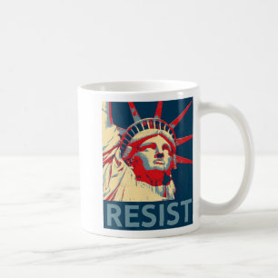 Taza De Café Estatua De La Esperanza De La Libertad 8645 En Con