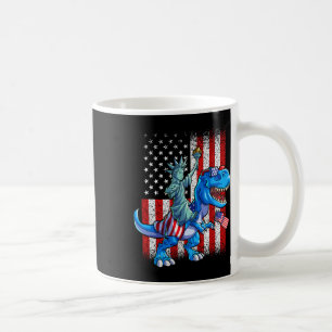 Taza De Café Estatua De La Libertad De Dino 4 De Julio Niños Ca