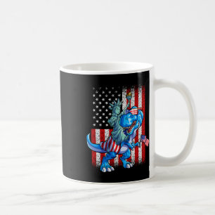 Taza De Café Estatua De La Libertad De Dino 4 De Julio Niños Ca