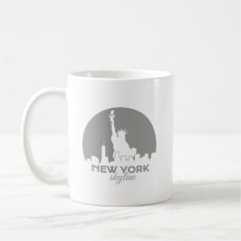 Taza De Café Estatua de la Libertad de Silhouette en Nueva York