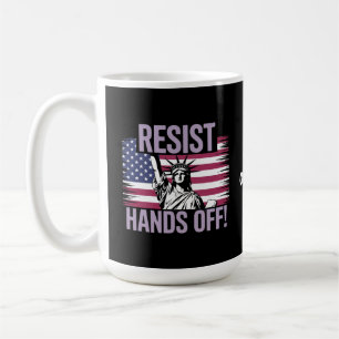 Taza De Café Estatua de la libertad frente a la resistencia a l