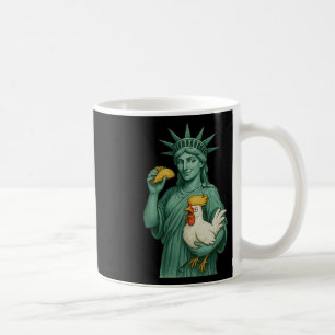 Taza De Café Estatua de la Libertad Graciosa Patriótica Vamos T
