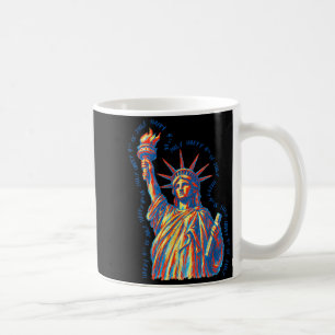 Taza De Café Estatua de la Libertad Retro Feliz 4 de Julio
