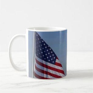 Taza De Café Estatua de la Libertad y bandera estadounidense Pa