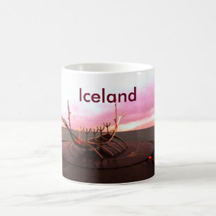 TAZA DE CAFÉ ESTATUA DE LA NAVE DE VIKING - ISLANDIA