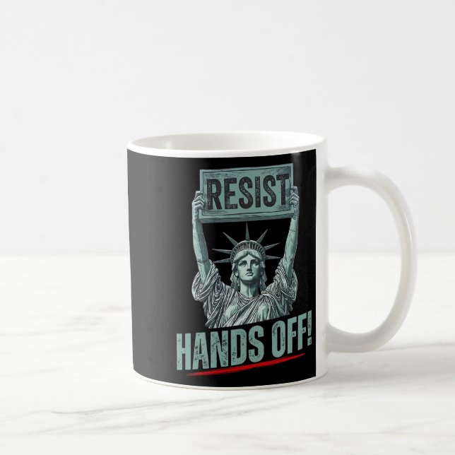 Taza De Café Estatua De La Resistencia A La Libertad De Manos F (Derecha)