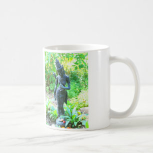 Taza De Café estatua de un jardín hindú